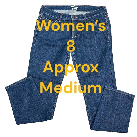 Womens Old Navy Diva 8 Medium Jeans Low Rise Denim Navy Blue Straight Stretch - Picture 2 of 13